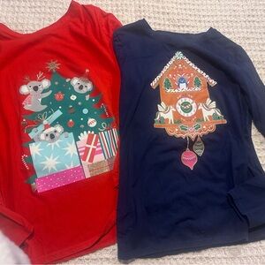 Cat & Jack Red and Blue Long Sleeve Tees